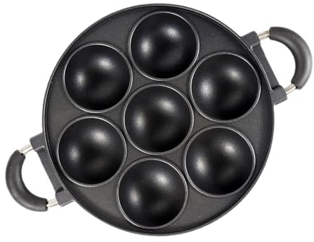 Poupangke Gusseisen-Kuchenform, Muffins und Scones Kuchenform mit 7-Form-Design, Backform für Kekse, Muffins, Maisbrot und Scones