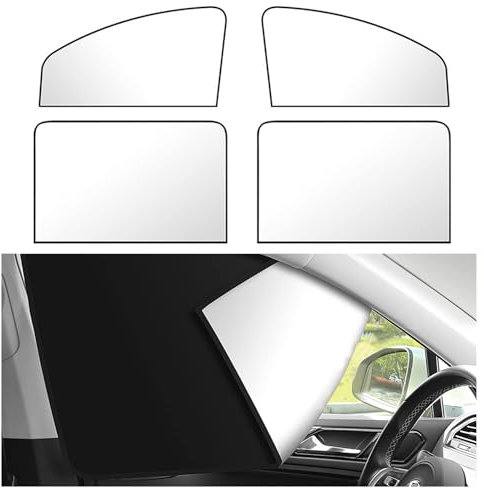 DZPFDC 4 Piezas Unidades Parasol de Coche para Peugeot 207 SW (Facelift 2009) 2009-2013,Parasol Lateral Coche,Cortinillas para Coche,Parasol Coche Ventanas Laterales