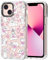 MOSNOVO Case for iPhone 13 Mini, [Buffertech 6.6ft Military-Grade Drop Protection] [Anti Peel Off Tech] Clear TPU Bumper Phone Case Cover Design - Bunnies