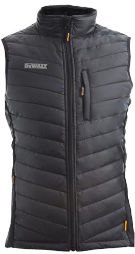 DEWALT New York Men's Regular Fit, Lightweight, Insulated, Stretch Panel Work Gilet, Grey/Black, X Large