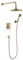 SWHC Duschsystem, Retro Unterputz Duscharmatur Set 2 Funktionen Regendusche Unterputz Set Wandmontage Dusche Duscharmatur Komplettset Messing Duschgarnitur mit 20cm Regendusche, Handbrause