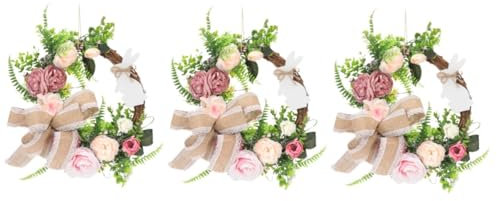 Alipis 3St Hasengirlande kaninchenohren Rabbit Ears osterblumen House Decoration Ostern körbe Osterhasen-Plüsch Wand Herbstdeko für zu Hause Puppe Osterszene zum Aufhängen Osterdeko Stoff