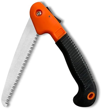 My Garden Folding Pruning Saw for Gardening, Camping & Bush Craft – Heavy Duty Hand Saw with Carbon Steel Blade, Rubber Grip Handle Lightweight Pocket Saws for Wood & Tree Cutting