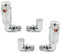 Thermostatic Radiator Valve Corner TRV – Style (Chrome) - 2 Pairs