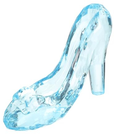 Toyvian Kristall High Heels, Miniatur Prinzessinnen Schuh Aschenbrödel Dekoration DIY Puppen Accessoire Desktop Ornament ZubehöR, Blau