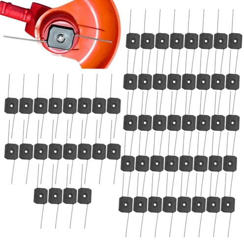 Huakaile 15 cm Dual Line Stahldraht Trimmerkopf, Universal Rasentrimmer Ersatzkopf, Stahldraht-Aufsatz für Rasenmäher, elektrisch, batteriebetrieben, kabellos, 0,5 cm Bohrung (20, Schwarz)