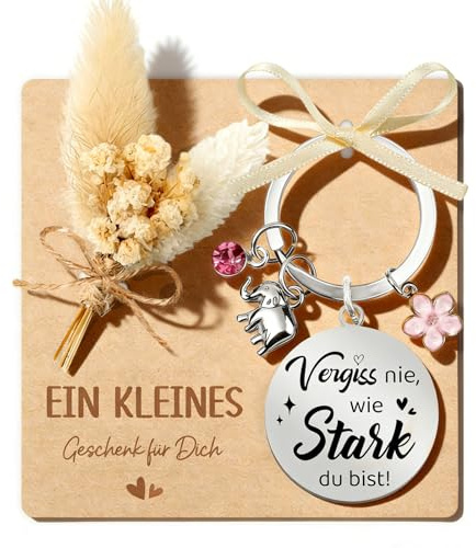 Geschenke für Frauen Beste Freundin Geburtstagsgeschenk, Schlüsselanhänger Glücksbringer Mutmacher Gute Besserung Geschenke, Kleine Geschenke für Frauen, Freundin, Schwester, Mama
