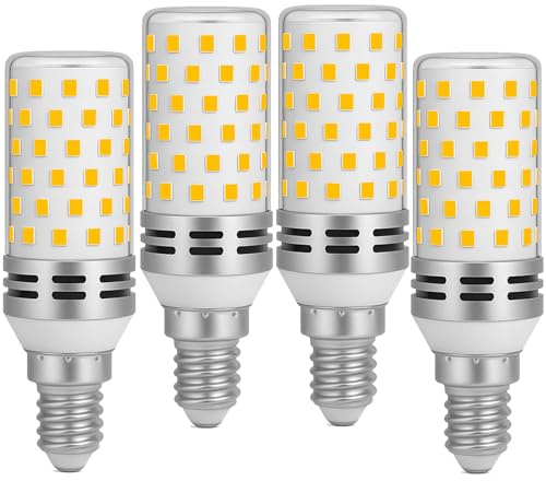 Ugvmn E14 LED Mais Glühbirnen, Energieeffizienzklasse C 10W E14 Mais Birnen, 1800LM Entspricht 180W Glühbirnen, Warmweiß 3000K, Kein Flackern, Led Leuchtmittel,4er-Pack