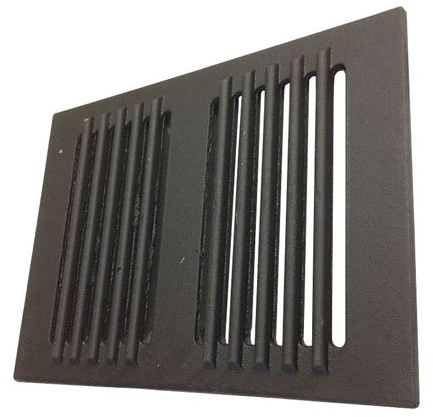 Easyricambi Griglia in ghisa per Camino e Stufa a Pellet 31,8 x 24,8 cm per Caduta Cenere e aereazione