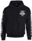 Harley-Davidson Herren Kapuzenpullover mit Blitz-Wappen, Schwarz - Schwarz - Mittel