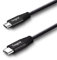 Fasgear Cable USB C a Micro USB [30 cm] de nailon trenzado tipo C a cable micro USB compatible con Galaxy S7/S7, HTC One/10 y más (Negro, 0,3m)