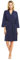 U2SKIIN Morgenmantel Damen 100% Baumwolle, leichter Bademantel Kimono Saunamantel Loungewear Hausmantel kurz (Marineblau, M)