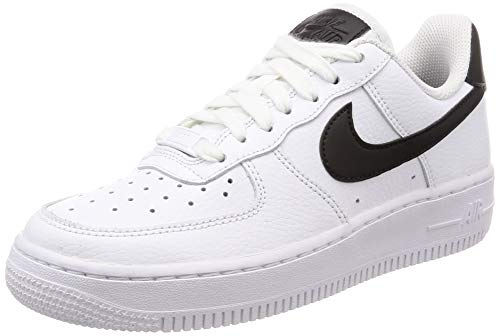 Nike Unisex Air Force 1 '07 Turnschuh, White White Black, 35.5 EU