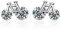 Canarea Ohrringe Silber Mädchen Damen Ohrstecker Silber 925 Einfache Fahrrad-Form Zirkonia Glitzer Studs Ohrschmuck