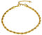 ChainsHouse gold fußkettchen aus Edelstahl herren Kordelkette fußschmuck damen armband 21cm armschmuck als Valentinstag/Geburtstag Geschenke