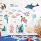 WandSticker4U®- XXL Aquarelle Wandtattoo UNTERWASSERWELT Kinderzimmer (141x118 cm) I Wandsticker Badezimmer Fliesen Fische Wal Schildkröte Seepferdchen I Wand Deko Bad Junge & Mädchen GROSS