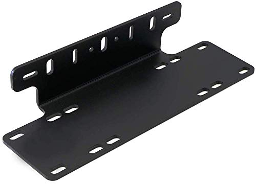 Willpower Universal Kennzeichenhalter Aluminium Nummernschildhalterung für Auto, Offroad, Trucks, Traktor, LKW, KFZ, Front Stoßstange Bull Bar für Led Arbeitsscheinwerfer Scheinwerfer Bar Schwarz