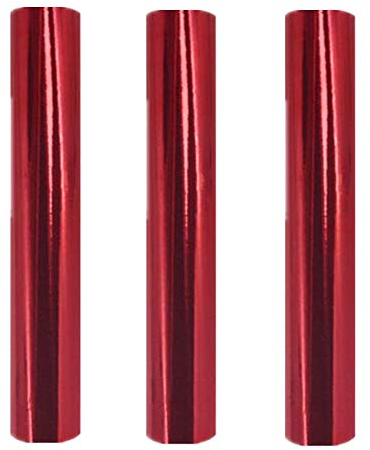 Glänzende, holografische Vinylfolie, Chrom, selbstklebend, permanente Vinylfolie, Rolle für Silhouette Cameo, Maker Explore, Aufkleber, Abziehbilder, Handwerk, 30 cm x 150 cm (rot)
