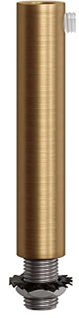 Serre-câble cylindrique en métal long 7 cm avec tige, écrou et rondelle - Bronze satiné