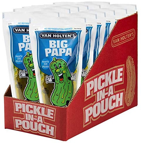 Van Holten's Big Papa Hearty Dil Pickle in A Pouch - 12 x Van Holtens Pickles