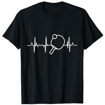 Tischtennisspieler Herzschlag Ping Pong Tischtennis T-Shirt