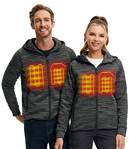 CONQUECO Unisex Beheizte Jacken Weste: Slim Fit Elektrische Heizweste im Winter Warm für Outdoor Camping Wandern Jagd - Batterie nicht Enthalten (M, Schwarz)