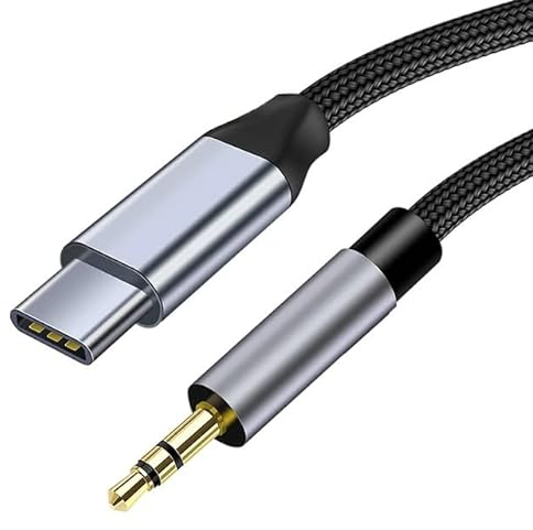 USB C to Aux Cable 3.5mm Stereo Jack Cable Audio Cable - Type C Nylon Braided Aux Lead for Car, Headphone, Phone, Samsung, MP3 Player, Smartphone, Tablet, Home Stereos