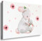 Julia-Art - Bilder Kinderzimmer Babyzimmer Dekor Boho Style Tiermotive 60 x 40 cm LeinWandBilder Xxl - 1 Teilige WandBilder Art 3D Modern Kunstdrucke kE-98-13