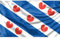 Niederlande Friesland Flagge | Einzigartiger Designdruck | Hergestellt in EU (90 x 150 cm)