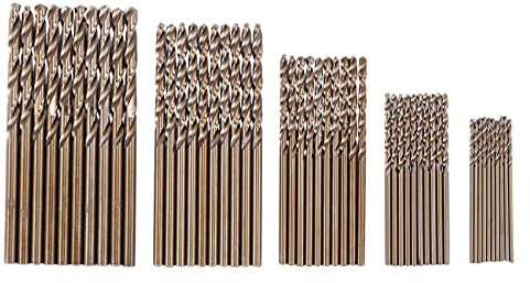 Lot de forets pour perceuse au cobalt, lot de forets Hss-Co 1-3 mm pour percer sur acier trempé, fonte et acier inoxydable