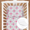 4-teiliges Bettwäsche-Set für Babybett, Bettdeckenbezug, Kissenbezug, 80 x 70 cm, für Kinderbett, Kinderbett oder Reisebett (rosa Herzen)