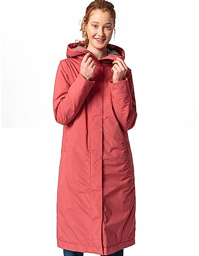 VAUDE Damen Wintermantel Coreway Coat, lang und warm mit PrimaLoft® Wattierung, wasserdicht, winddicht und atmungsaktiv, brick, 38