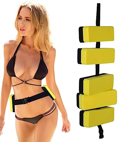 Fukamou Schwimmgürtel | Kinder Schwimmgurt Mit 5 Auftriebskörpern | Gürtel Für Wassergymnastik Aquafitness Wassersport | Swim Belt | Anwendbares Gewicht Unter 80 Kg.