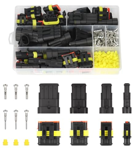 352 STK KFZ Stecker Wasserdicht, 1/2/3/4 Pin KFZ Stecker, Schnellverbinder für Automobile, Kabel Steckverbinder Stecker, Elektrische Anschlüsse Kabel für Automobile, Motorräder und Andere Fahrzeuge
