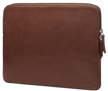 TRUNK - MacBook-Pro-Lederhülle - 14 Zoll, Braun - Eleganter Schutz | Hochwertiges Echtleder; schlanke Form; langlebige Verarbeitung; ideal für Büro, Alltag & Reisen