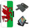 Customised-Printing Welsh Flag phone case Wallet for iPhone 14 Wales Dragon PU leather flip cover (Apple iPhone 14)