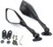 Motorrad Rückspiegel Für Kawasaki Für Ninja 125 250 250R 300 400 650 1000 H2 H2R Für Ninja ZX6R ZX10R ZX14R Spiegel Motorrad Rückspiegel Rückspiegel Motorrad (Farbe : Short clear lens)