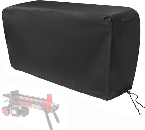 YHINGG Log Splitter Cover Waterproof 900D Oxford Cloth 37.8 x 11.8 x 19.3 Suitable for 5-9 ton Gas or Electric Log splitters Weather-Resistant Wood Splitter Cover (5-9 Ton)