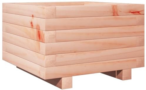 vidaXL Pflanzkübel, Blumenkübel mit Holzrahmen, Blumenkasten für Terrasse Garten, Pflanzkasten Hochbeet Pflanzgefäß, Massivholz Douglasie