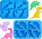 Socluer 2 Stück Dinosaurier Silikonform, Dino Schokoladeform, 3D Kuchenform für Eiswürfel, Pralinen, Süßigkeit, Gelee