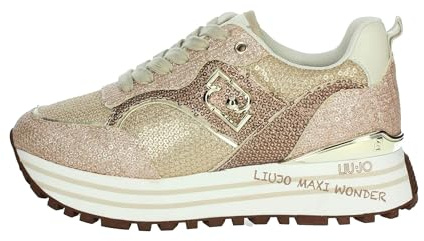 Liu Jo Zapatillas Maxi con Brillos y Lentejuelas Rosa