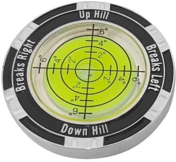 High Precision Golf Ball Marker Spirit, High Precision Alignment Tool Golf, Golf Slo-pe Reader, Compact Golf Le-vel For Putting, Golf Le-vel Marker, Green Reading Aid Golf Accessories(Diameter 49mm)
