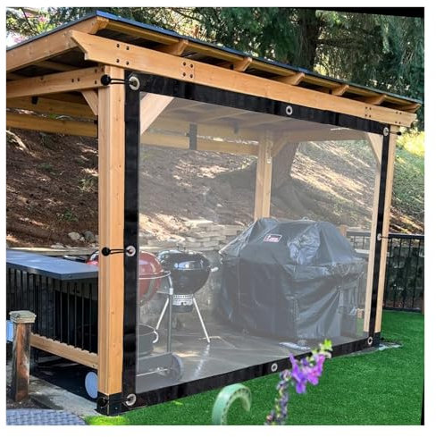 Clear Tarpaulin Waterproof Cover for Outdoor Greenhouses Gardening Pergola 3.5x2.5m