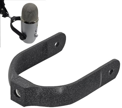 Blue Yeti Microphone Mount 3/8 Adapter,Durable Mounting Threads, Boom Arm Attachment, Microphone Holder, Slim Profile (Black)