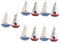 SHINEOFI 5 Sätze Mittelmeer Schlauchboot Mediterrane Segelboot Dekoration Segelboot Modellbau Seestil Dekoration Yacht Mediterranes Segelboot Wohnaccessoires Stoff 2 Stück * 5