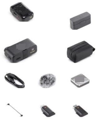 ZCDYGHU Microphone DJI Mic 2 avec Suppression Intelligente du Bruit, Flottant 32 Bits pour Enregistrement Interne, Son optimisé, portée de 250 m(Mic2 2TX 1RX)