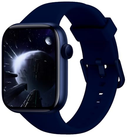 AcclaFit Smartwatch Uomo Donna, 1.85 Orologio Smartwatch con Effettua/Risposta Chiamate, 113 Sportive Smart Watch con Contapassi/SpO2/Sonno/Cardiofrequenzimetro, Impermeabil IP68 per iOS Android