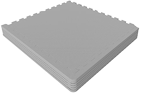 GORILLA SPORTS® Tapis de Protection Fitness - Puzzle 60x60 cm, 6 Pièces, en Mousse EVA Antidérapante, Couleur au Choix - Dalle de Sol, Sport, Garage, Gym
