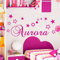STICKER DESIGN Adesivo nome personalizzato, Scritta con Nome adesivo personalizzato con Stelline, Sticker Personalizzati per Cameretta, Scritte adesive personalizzate per Pareti e Mobili