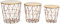 3er Set Beistelltisch Metall Metallkorb Drahtkorb Kupfer Couchtisch Deckel Aufbewahrung Design Deko Tisch